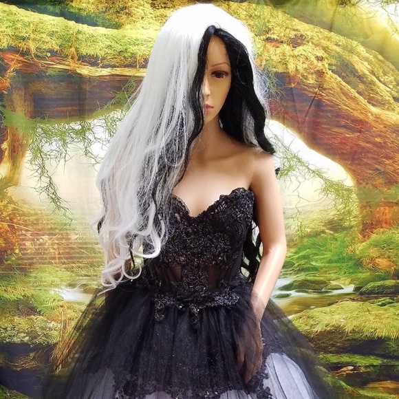 Sebrina Love / Sebrina Love Bridals Dresses & Skirts - WILLOW Black/White Lace Tulle Corset Wedding Gown